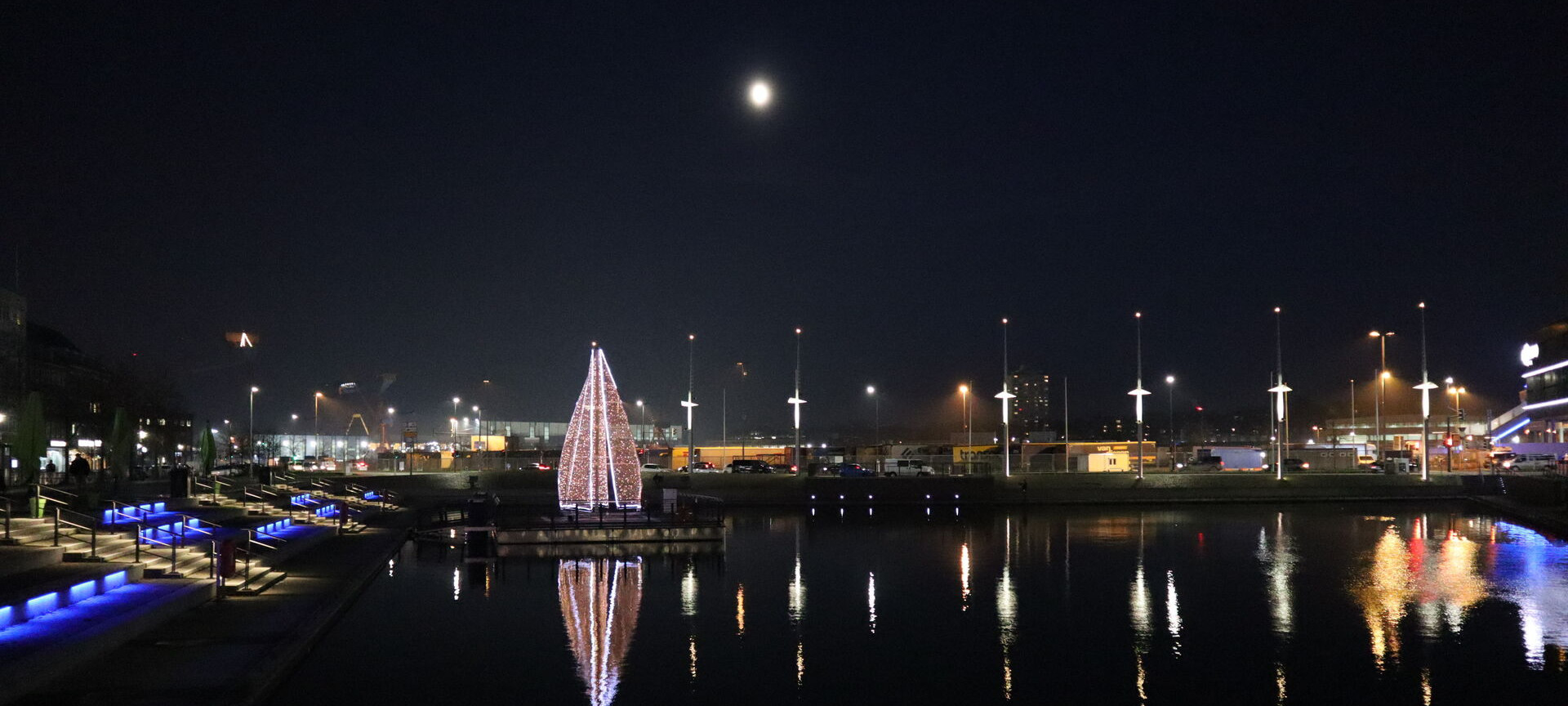 Bootshafen Lichtsegelbaum im Winter